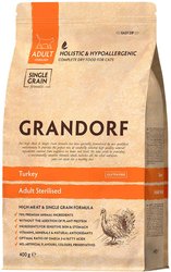 Сухой корм для кошек Grandorf Turkey Adult Sterilised (для стерилизованных со вкусом индейки) 400 г