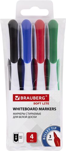 Набор маркеров BRAUBERG Soft lite 152107 (4 шт.)