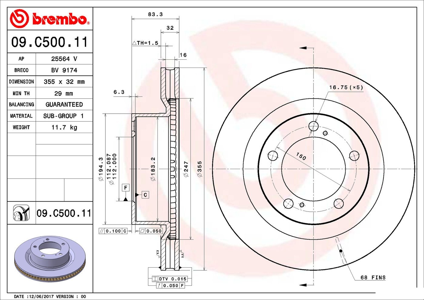 Brembo 09C50011