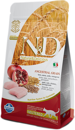 Сухой корм для кошек Farmina N&D Low Grain Cat Chicken & Pomegranate Neutered 10 кг