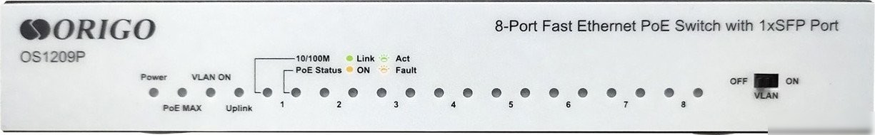 Неуправляемый коммутатор Origo OS1209P/80W/A1A
