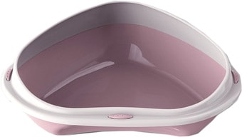 Туалет-лоток Georplast Shuttle Corner Big 10536 (белый/розовый)