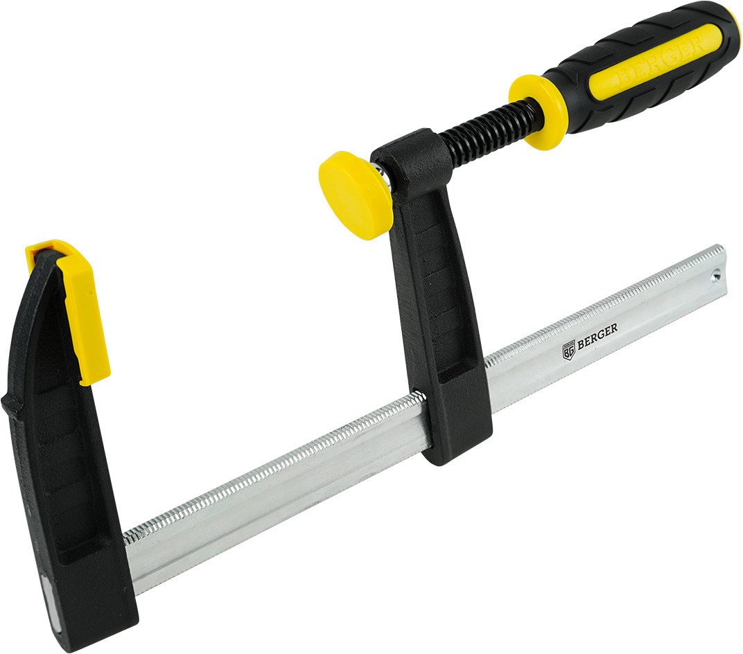 Струбцина Berger F-образная 80x200мм, зажим до 270кг BG1934