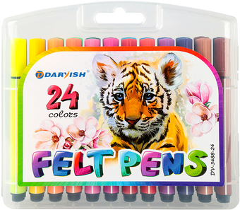 Фломастеры Darvish Треугольные DV-3488-24 (24 цв)