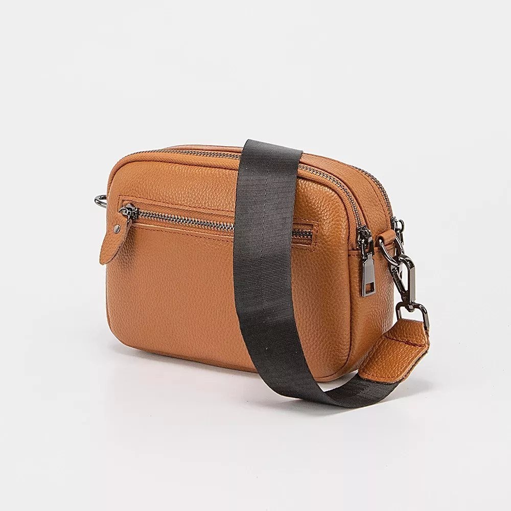 Сумка через плечо Poshete 886-60051H-LCM (Dark Camel)