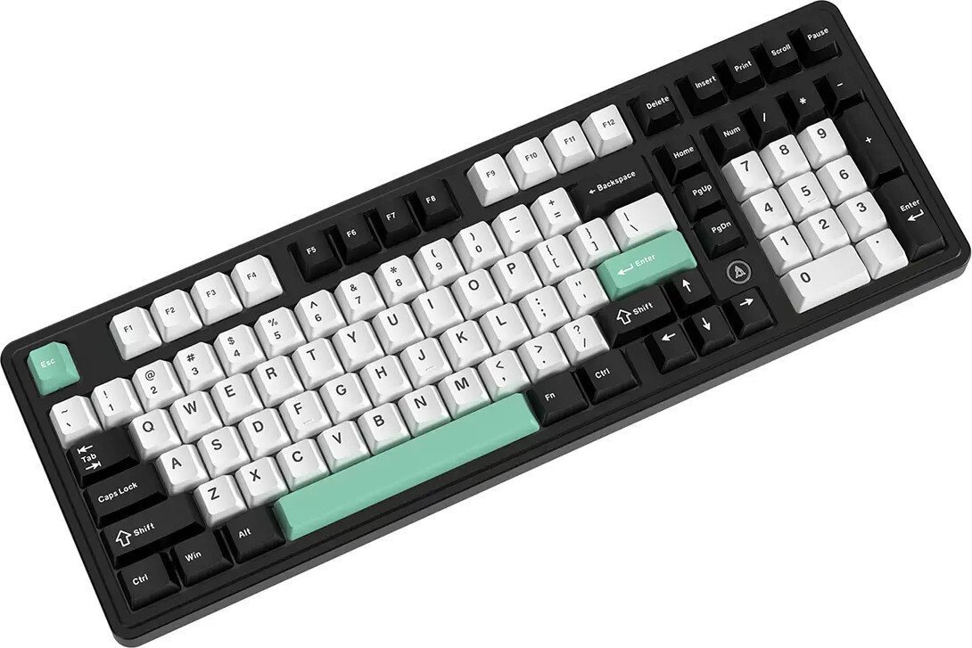 Клавиатура Ajazz AK980 V2 (черный/белый/бирюзовый, Ajazz Flying Fish)