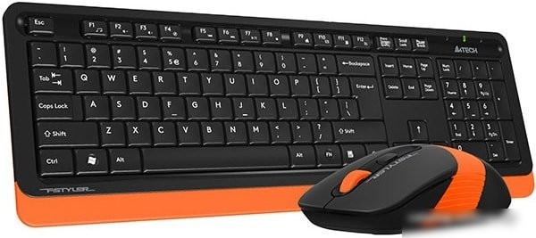 Офисный набор A4Tech Fstyler FG1010 (черный/оранжевый)