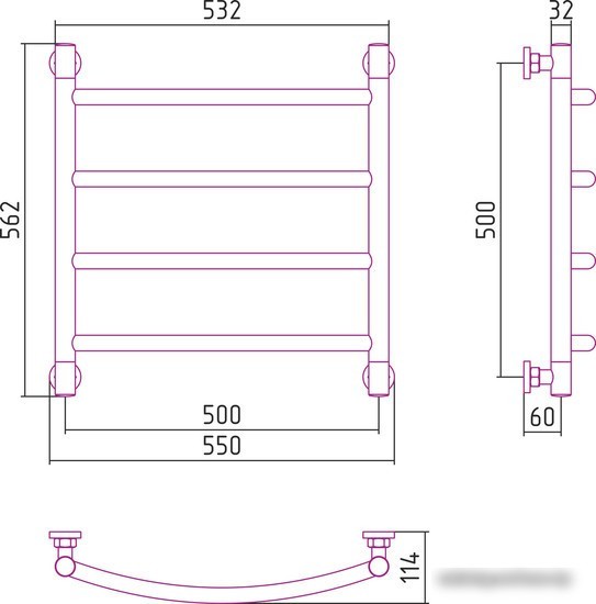 Полотенцесушитель Сунержа Галант+ 500x500 00-0200-5050