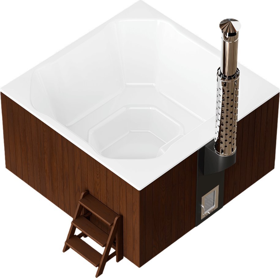 Купель PolarSpa Elite Quattro термососна 200 (темный, с аэромассажем и хромотерапией)