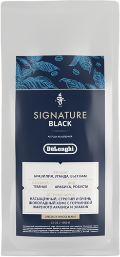 Кофе DeLonghi Signature Black зерновой 1 кг