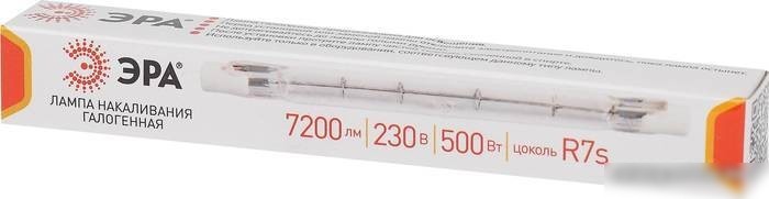 Галогенная лампа ЭРА J118-500W-R7s-230V R7s 500Вт трубка теплый белый свет Б0048495
