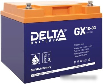 Аккумулятор для ИБП Delta GX 12-33 (12В/33 А·ч) Аккумулятор для ИБП Delta GX 12-33 (12В/33 А·ч)