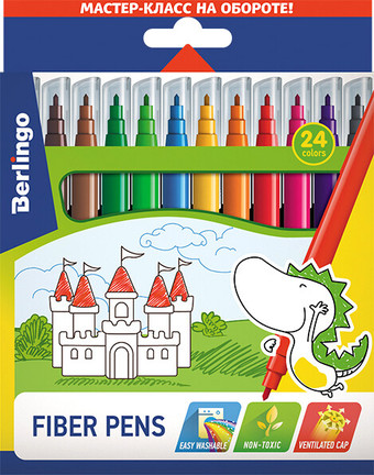 Фломастеры Berlingo Замки WP00224 (24 цв)