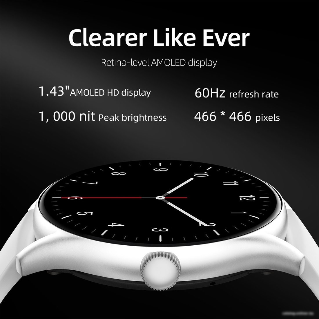 Умные часы QCY Watch GT (серебристый/белый)