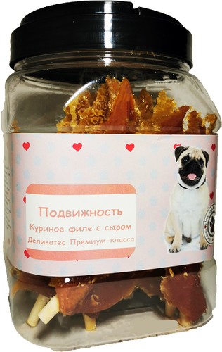Лакомство для собак O'dog Подвижность - куриное филе с сыром 750 г