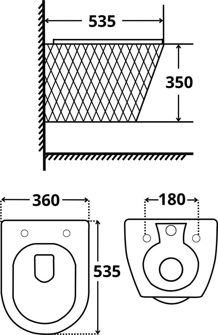 Унитаз подвесной Roxen Vine Tornado в комплекте с инсталляцией StounFix Dual Fresh 6 в 1 979005 (кнопка: серый гранит)