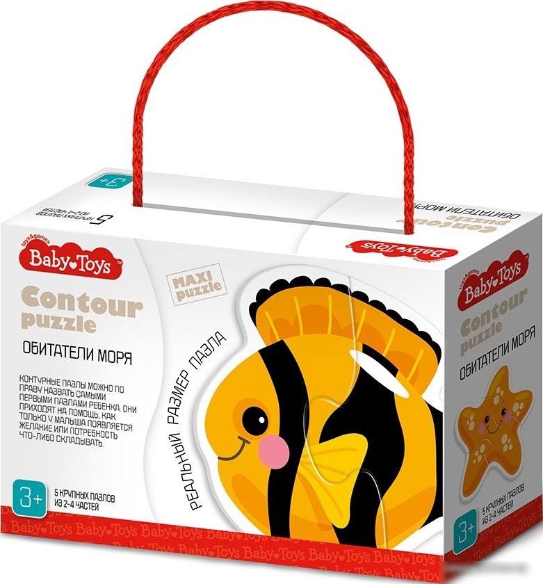 Мозаика/пазл Baby Toys Обитатели моря 04119
