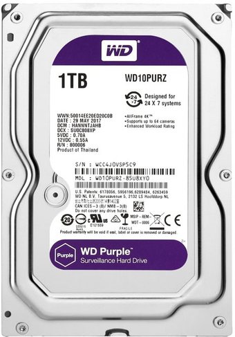 Жесткий диск WD Purple 1TB [WD10PURZ]
