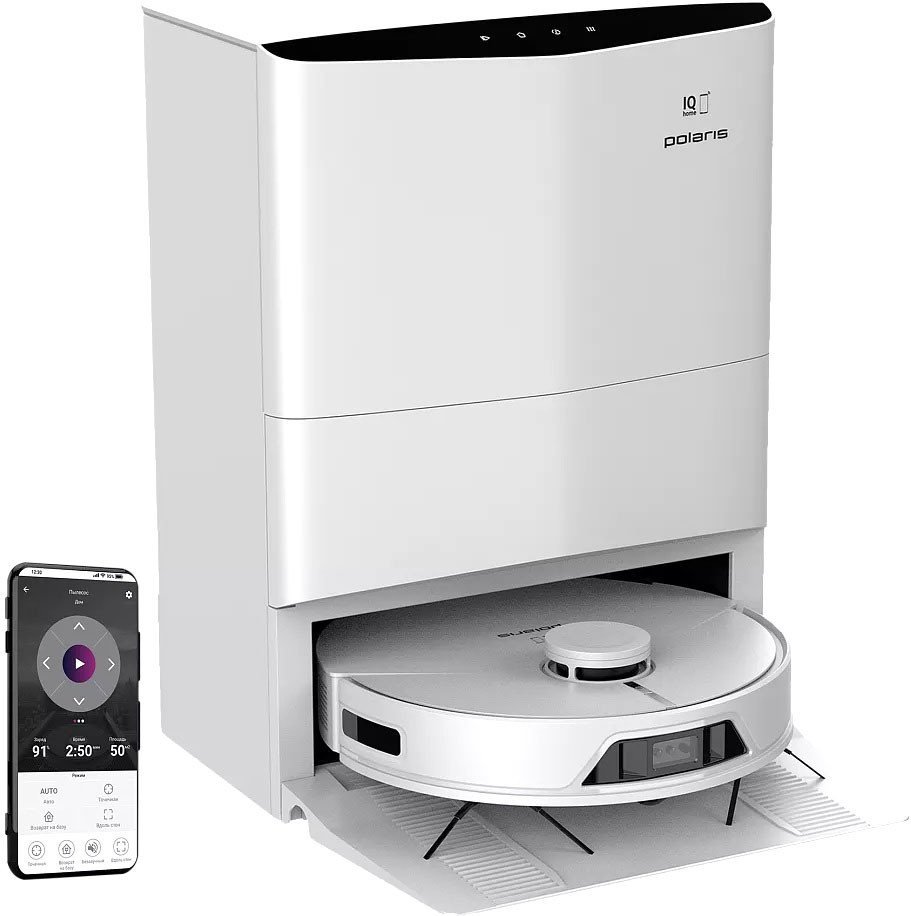 Робот-пылесос Polaris PVCRAC 7750 WIFI IQ Home (белый)