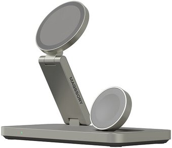 Беспроводное зарядное Magssory Yoga 3 в 1 Charging Station для Apple Qi2 WCH016t (титан)