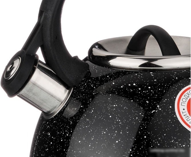 Чайник со свистком Agness Black Marble 907-045