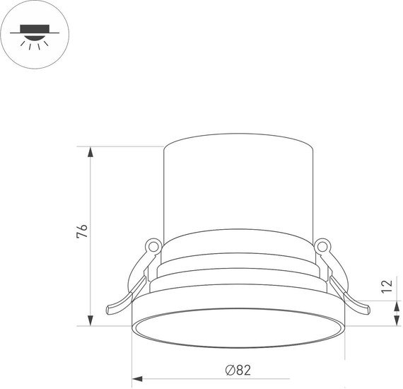 Точечный светильник Arlight MS-VOLCANO-BUILT-R82-10W Warm3000 033663
