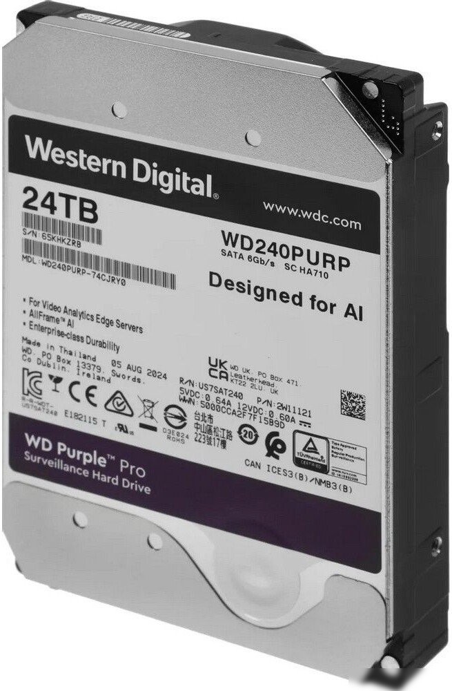 Жесткий диск WD Purple Pro 24TB WD240PURP