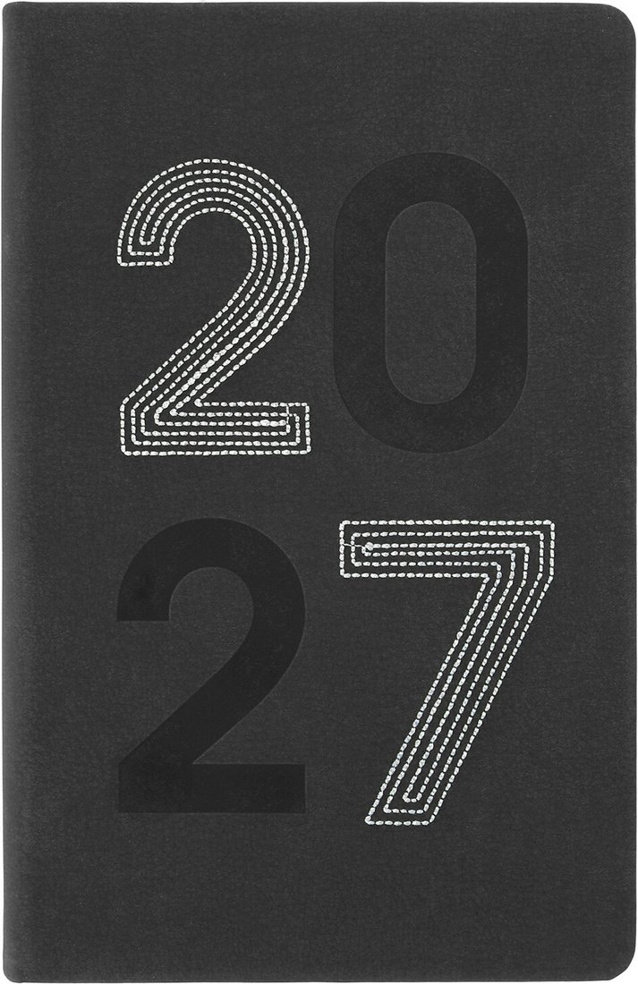 Ежедневник BRAUBERG Scripted 2027 118025 (черный)