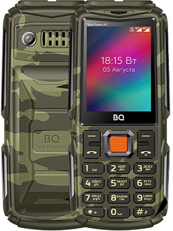Кнопочный телефон BQ BQ-2410L Tank Power 4G (зеленый камуфляж)