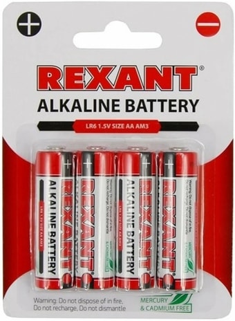 Батарейки Rexant AA/LR6 4шт 30-1027