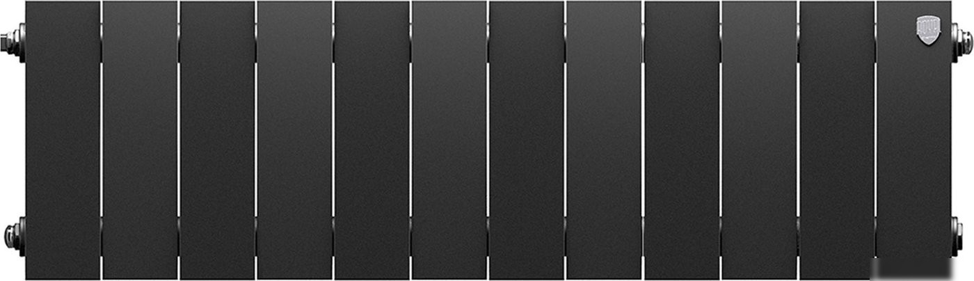 Биметаллический радиатор Royal Thermo PianoForte 200 Черный - 12 секций