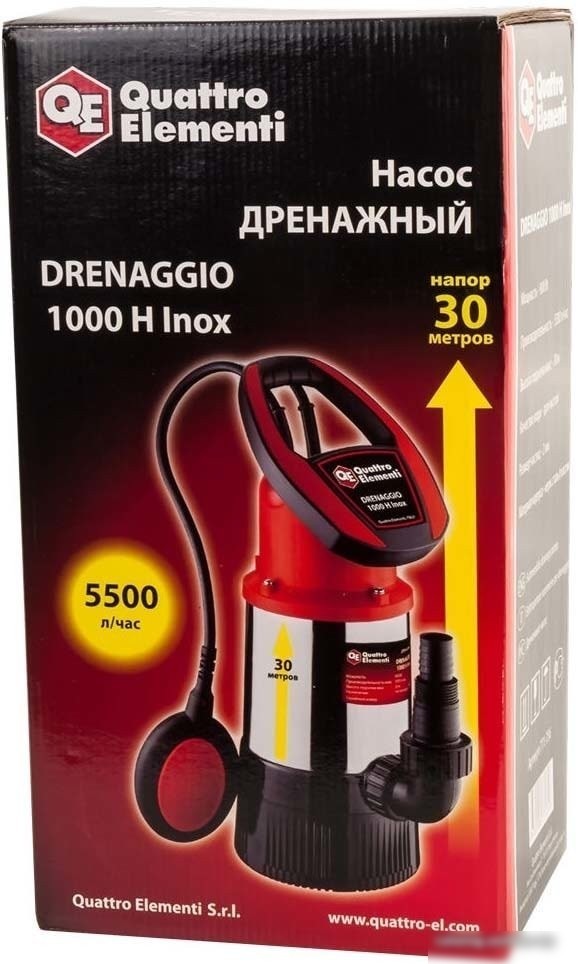 Дренажный насос Quattro Elementi Drenaggio 1000 H Inox