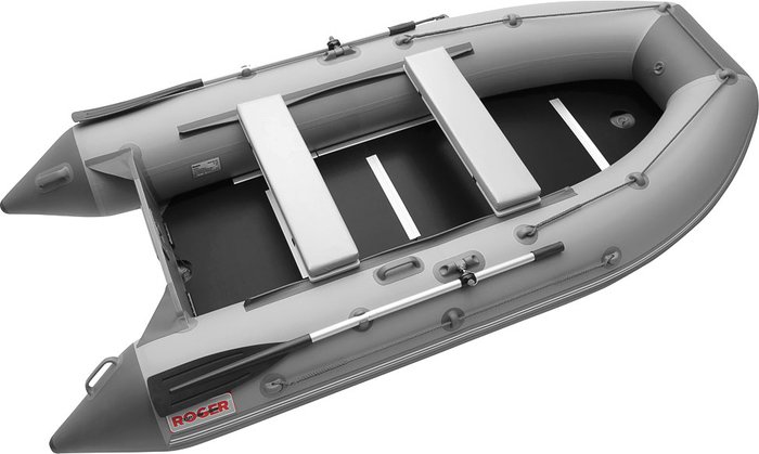 Моторно-гребная лодка Roger Boat Hunter Keel 3200 (малокилевая, серый/графит)