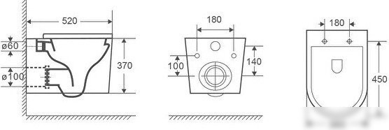 Унитаз подвесной WeltWasser Amberg 497 ST + Nesenbach 004 GL-WT + Amberg RD-WT