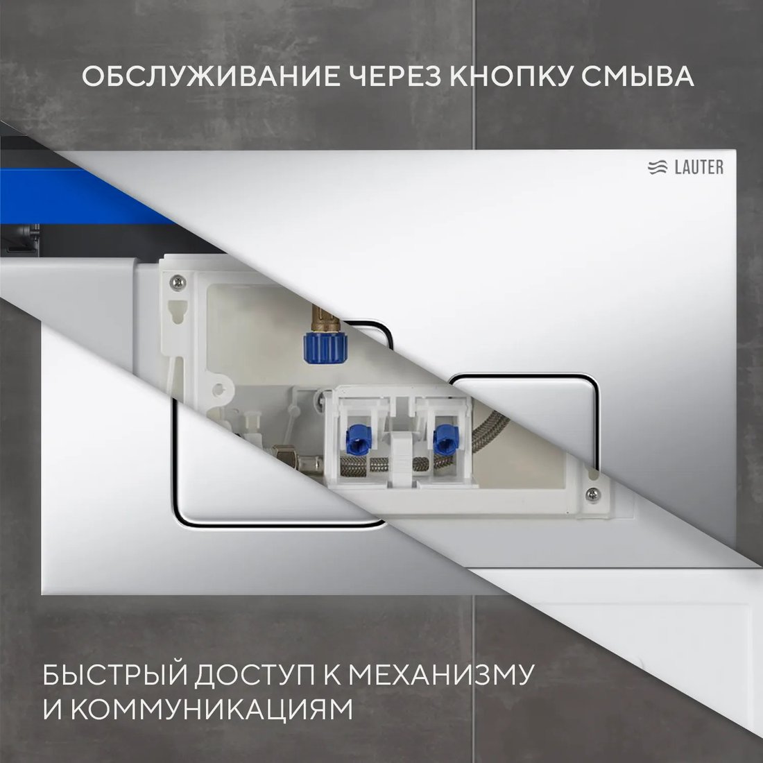 Унитаз подвесной Lauter Magdeburg 21103EC + 21901001 + 219703F (черный матовый с кнопкой смыва сатин)