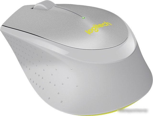 Мышь Logitech M330 Silent Plus (серый/желтый)