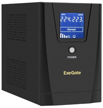 Источник бесперебойного питания ExeGate SpecialPro Smart LLB-1200.LCD.AVR.C13.RJ.USB