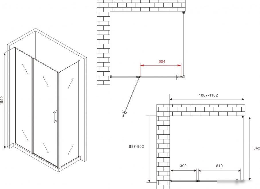 Душевой уголок Abber Sonnenstrand AG04110S-S90