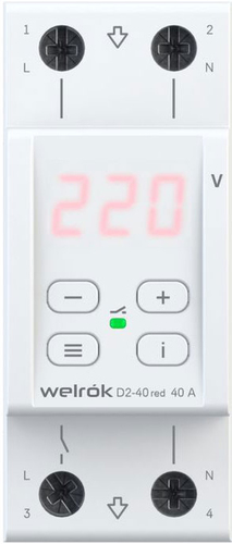 Реле напряжения Welrok D2-40 (Red)