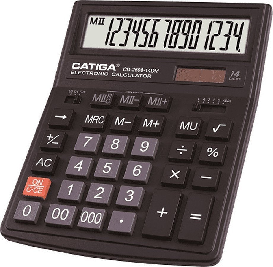 Бухгалтерский калькулятор Catiga CD-2698-14DM (черный)
