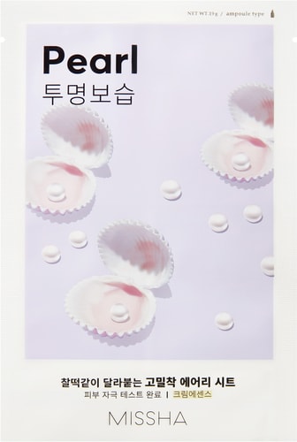 Косметика по уходу за лицом Missha Маска для лица Airy Fit Sheet Mask Pearl 19 г