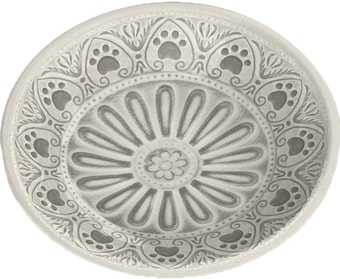Миска TarHong Medallion Paw TCT3052CSMPC (бежевая с лапками)