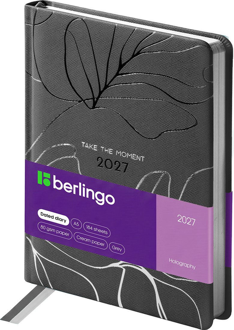 Ежедневник Berlingo Holography 2027г DD7_F0031 (184л, темно-серый)
