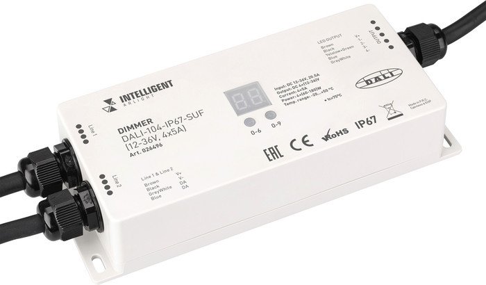 Контроллер RGB Arlight Intelligent DALI-104-IP67-SUF (12-36V, 4x5A) 026496
