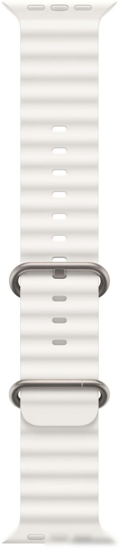 Умные часы Apple Watch Ultra 2 LTE 49 мм (титановый корпус, титановый/белый, ремешок из эластомера)