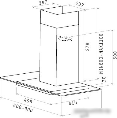 Кухонная вытяжка Elica FLAT GLASS IX/A/60