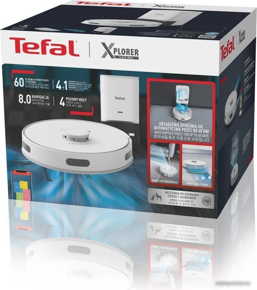 Робот-пылесос Tefal X-plorer Serie 75 S+ RG8597WH