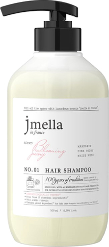 Шампунь Jmella In France Peony Hair Shampoo мандарин, розовый пион, белый мускус 500 мл