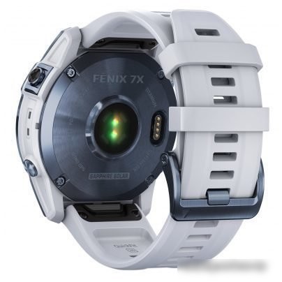 Умные часы Garmin Fenix 7X Sapphire Solar (голубой минерал/белый камень)