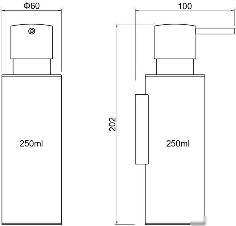 Дозатор для жидкого мыла Aquatek Оберон AQ4205MB (черный матовый)